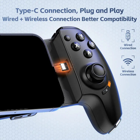 Manette de Jeu Mobile Extensible – Compatible iPhone / Android / PC – Connexion Sans Fil & USB-C Plug